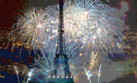 Bastille Day fireworks in Paris