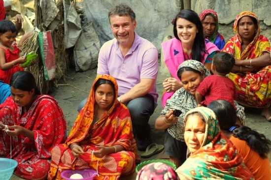 Co-founders, Peter Mogan and his daughter, Katie Mogan Graham, visiting artisans in rural Bangladesh Co-founders, Peter Mogan and his daughter, Katie Mogan Graham, visiting artisans in rural Bangladesh